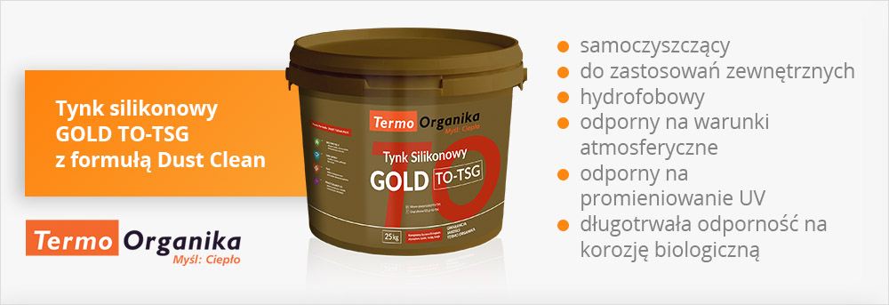 Tynk silikonowy GOLD TO-TSG z formułą Dust Clean